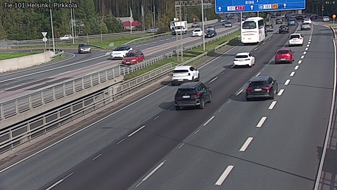 Weather Camera Image Road 101 Helsinki Pirkkola, Helsinki, Uusimaa