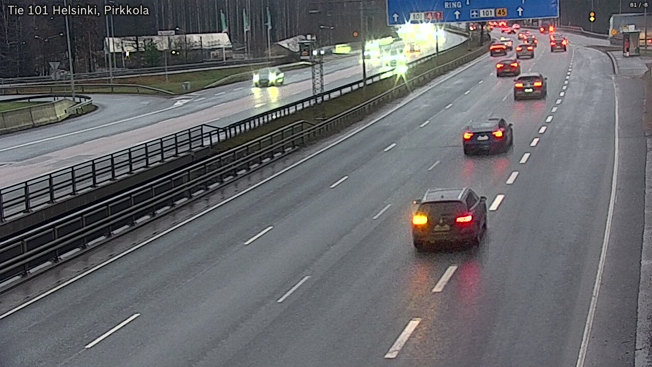 Weather Camera Image Väg 101 Helsingfors Britas, Helsinki, Uusimaa