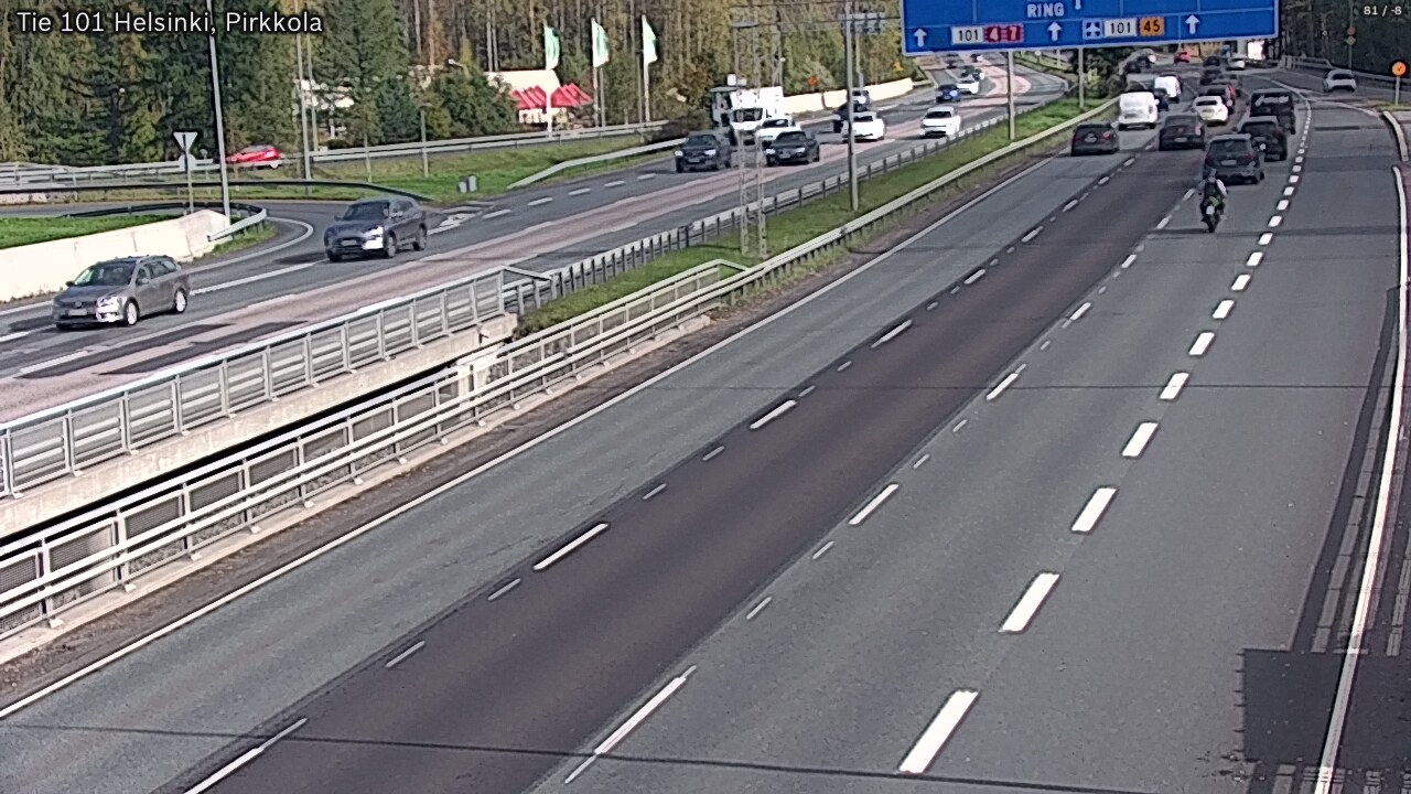 Weather Camera Image Väg 101 Helsingfors Britas, Helsinki, Uusimaa
