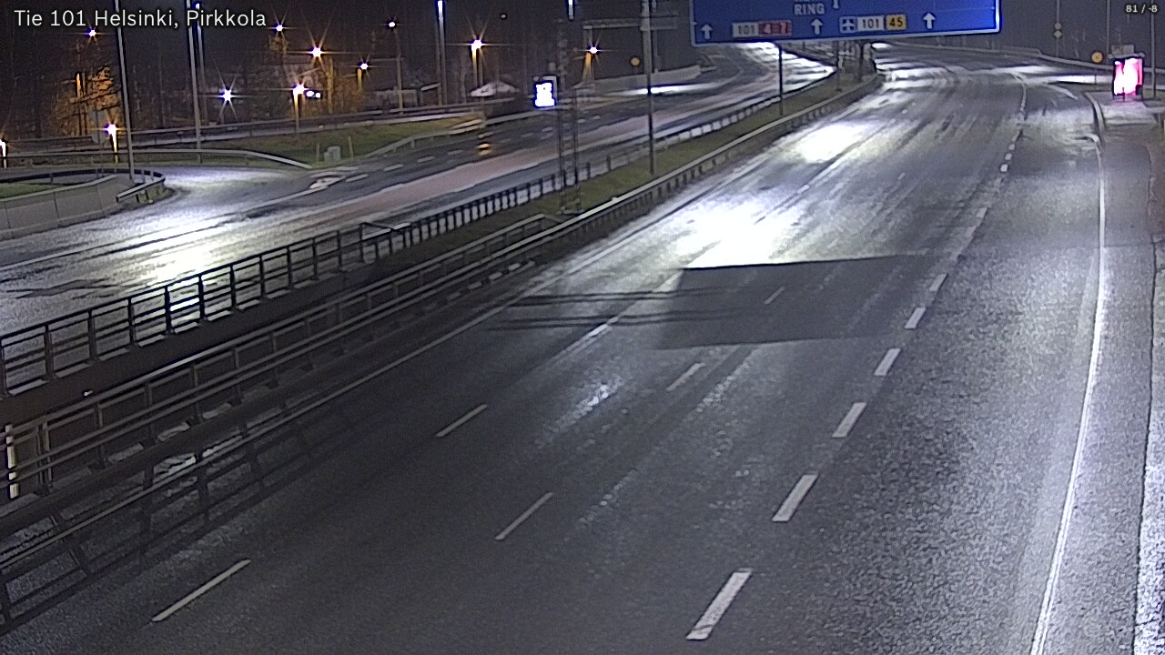 Weather Camera Image Road 101 Helsinki Pirkkola, Helsinki, Uusimaa