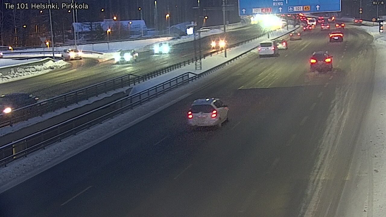 Weather Camera Image Road 101 Helsinki Pirkkola, Helsinki, Uusimaa