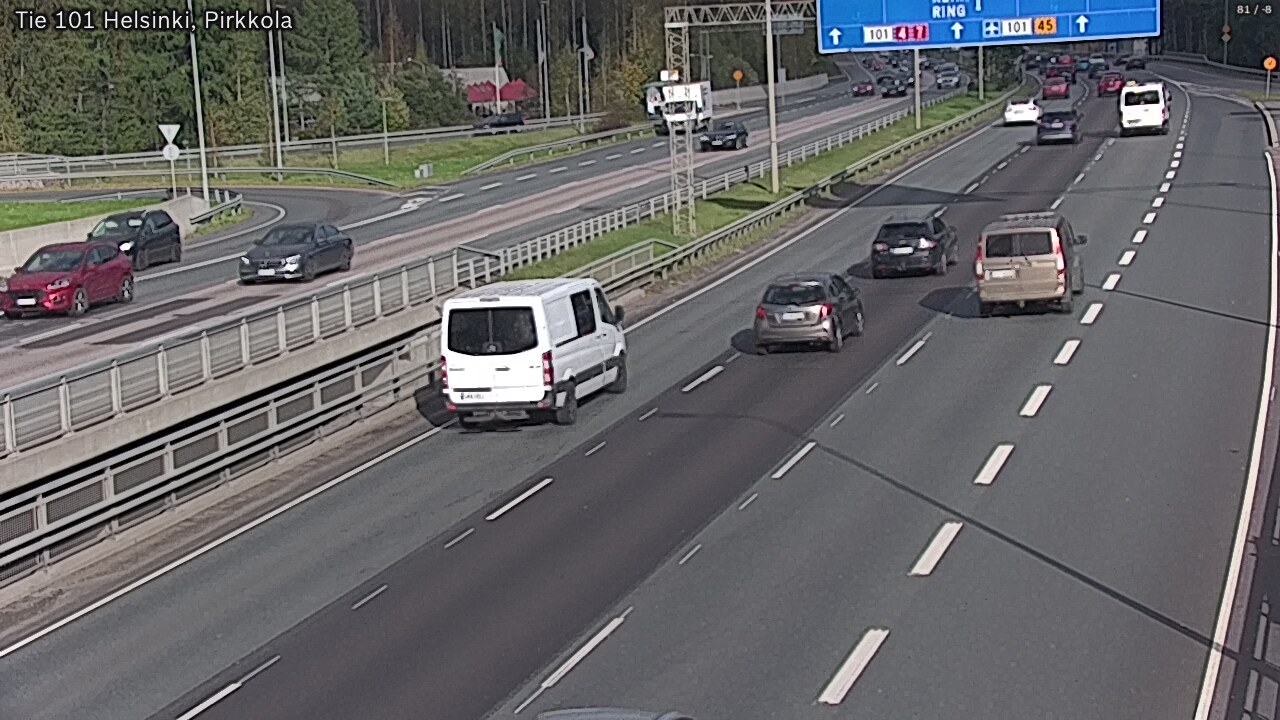 Weather Camera Image Road 101 Helsinki Pirkkola, Helsinki, Uusimaa