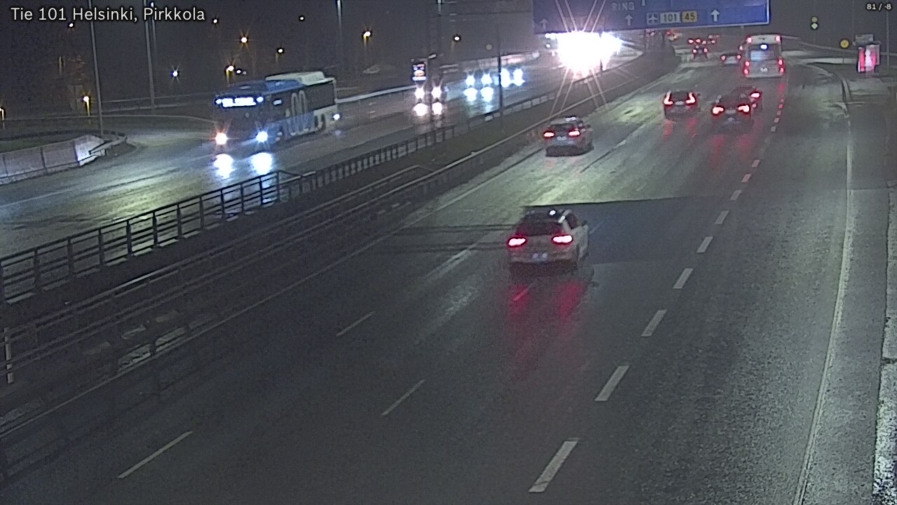 Weather Camera Image Road 101 Helsinki Pirkkola, Helsinki, Uusimaa