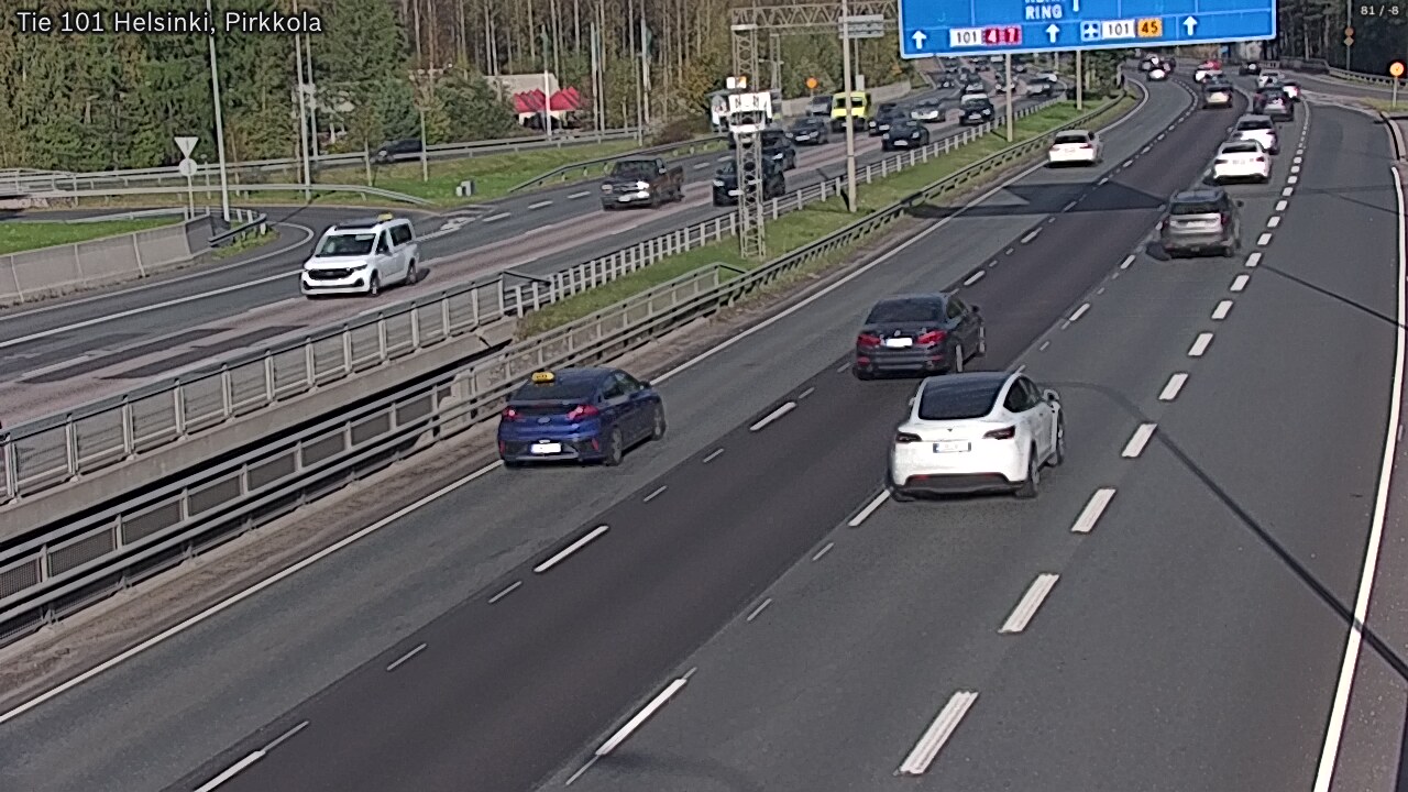Weather Camera Image Road 101 Helsinki Pirkkola, Helsinki, Uusimaa