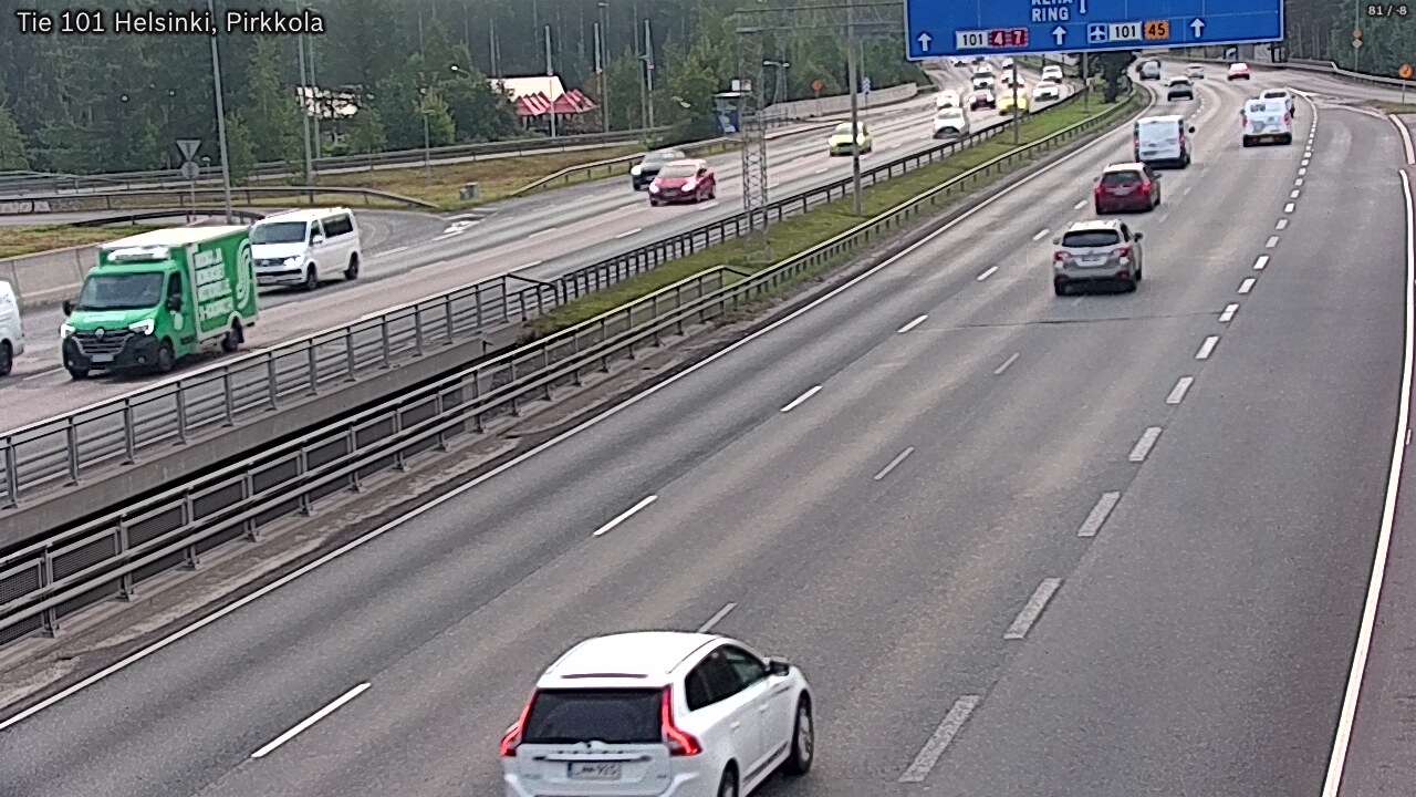 Weather Camera Image Road 101 Helsinki Pirkkola, Helsinki, Uusimaa