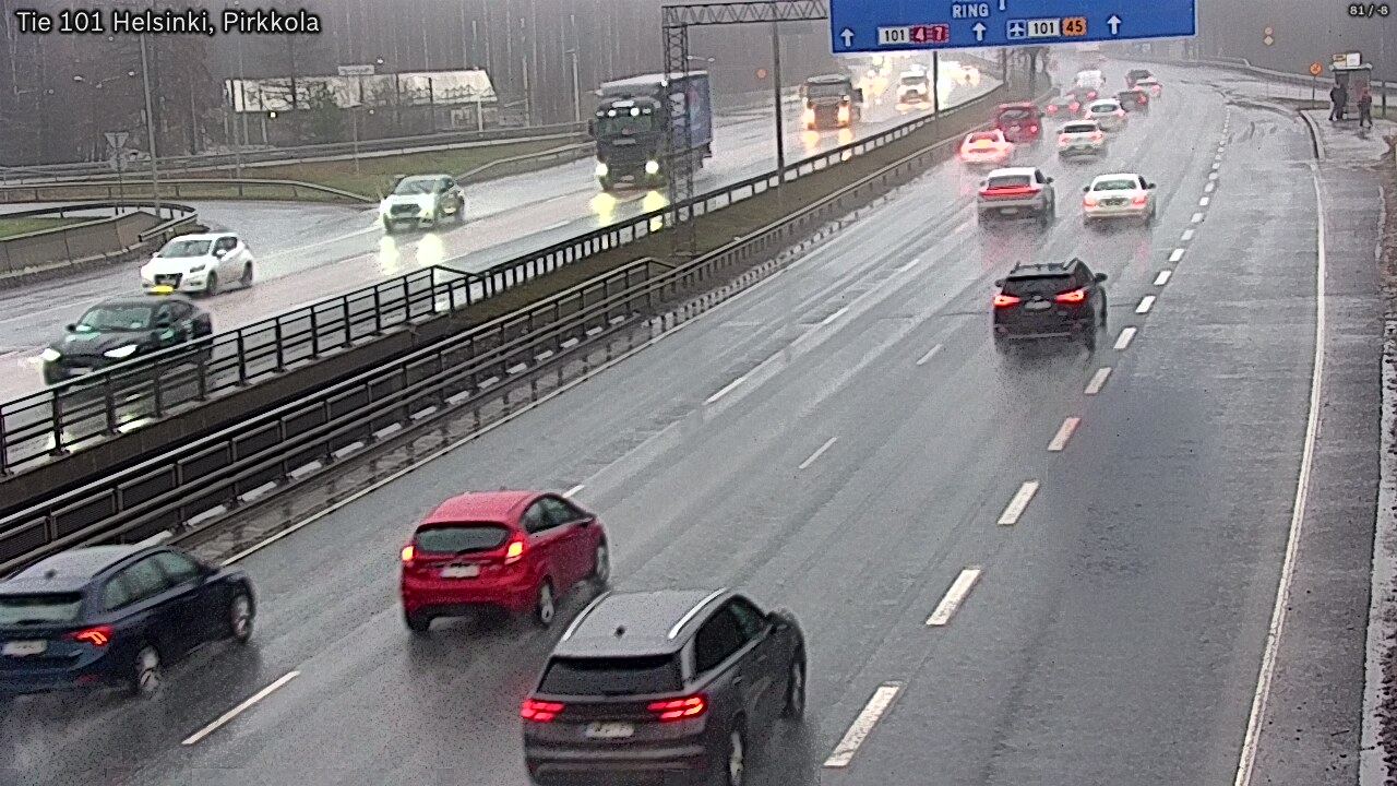 Weather Camera Image Road 101 Helsinki Pirkkola, Helsinki, Uusimaa