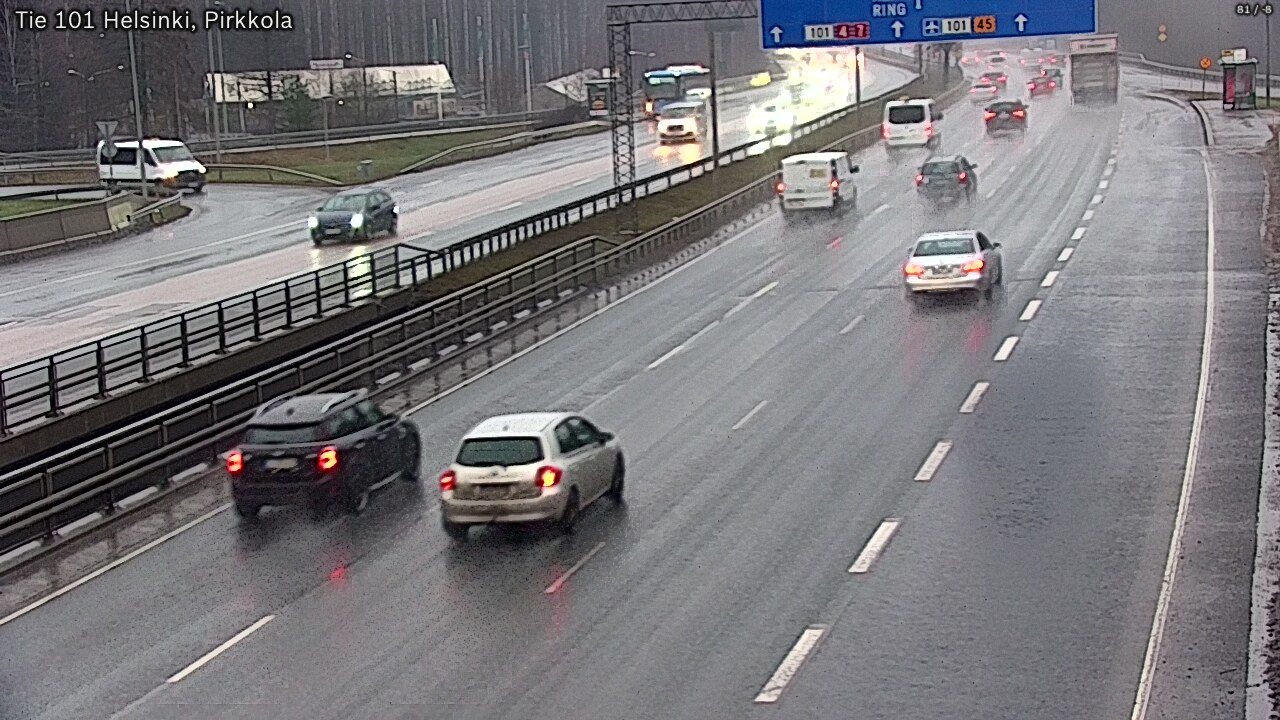Weather Camera Image Road 101 Helsinki Pirkkola, Helsinki, Uusimaa