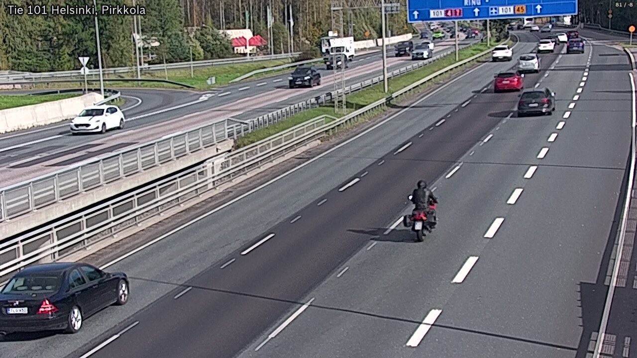 Weather Camera Image Road 101 Helsinki Pirkkola, Helsinki, Uusimaa