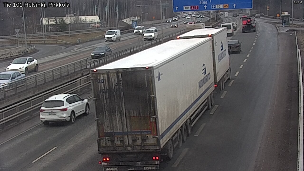 Weather Camera Image Road 101 Helsinki Pirkkola, Helsinki, Uusimaa