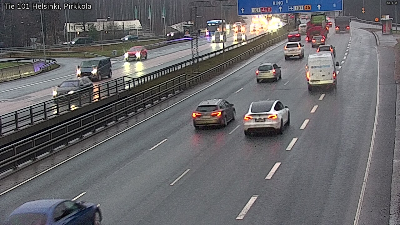 Weather Camera Image Väg 101 Helsingfors Britas, Helsinki, Uusimaa