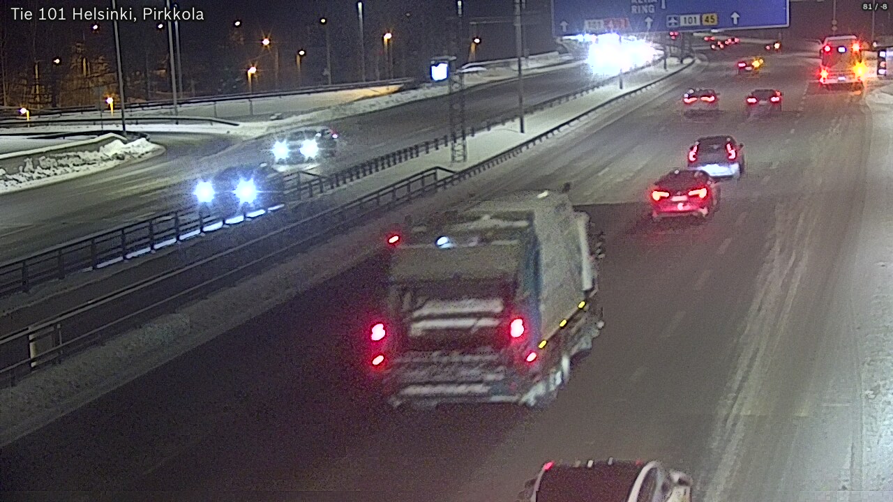 Weather Camera Image Road 101 Helsinki Pirkkola, Helsinki, Uusimaa