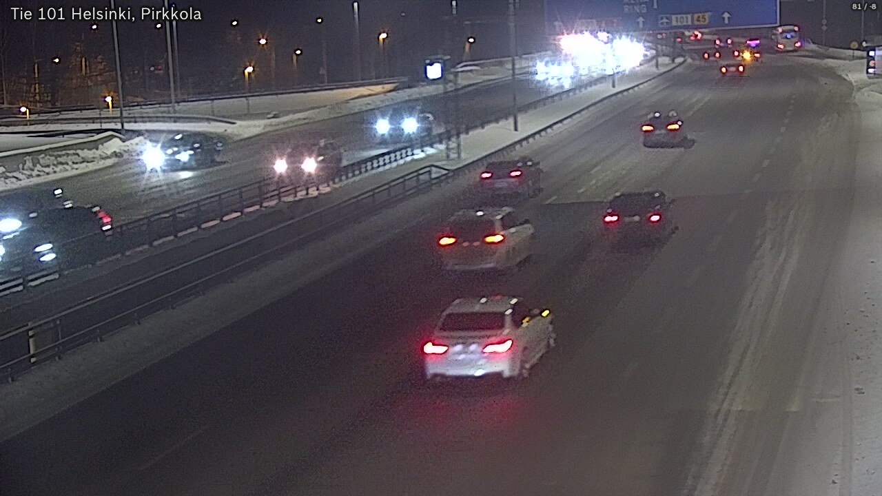 Weather Camera Image Road 101 Helsinki Pirkkola, Helsinki, Uusimaa