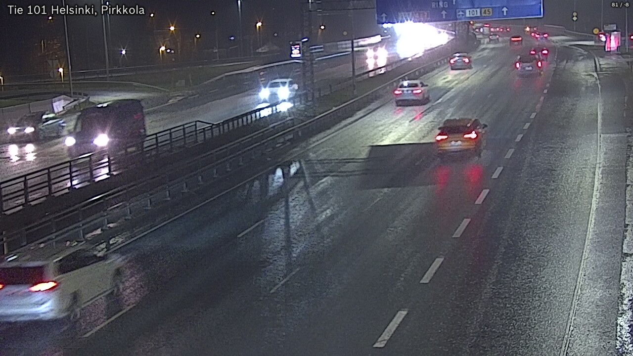 Weather Camera Image Road 101 Helsinki Pirkkola, Helsinki, Uusimaa