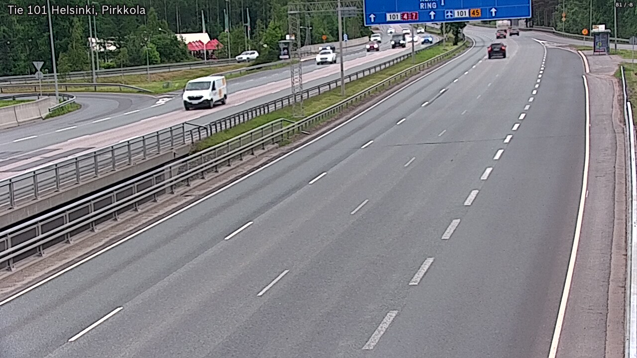 Weather Camera Image Road 101 Helsinki Pirkkola, Helsinki, Uusimaa
