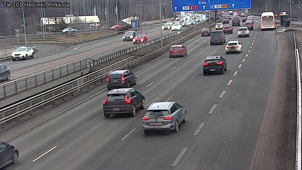 Weather Camera Image Väg 101 Helsingfors Britas, Helsinki, Uusimaa