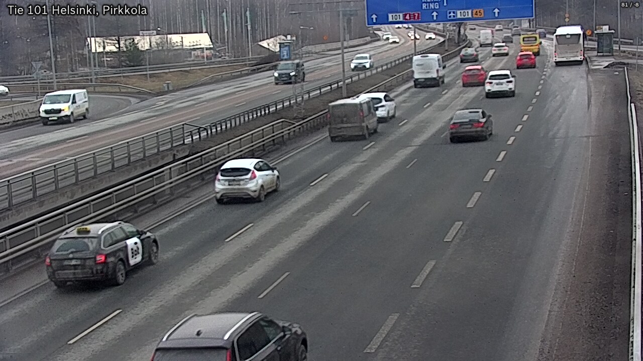 Weather Camera Image Road 101 Helsinki Pirkkola, Helsinki, Uusimaa