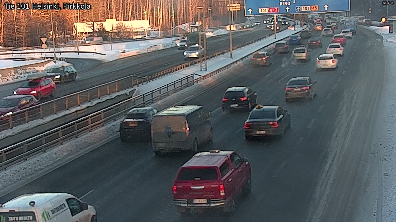 Weather Camera Image Road 101 Helsinki Pirkkola, Helsinki, Uusimaa