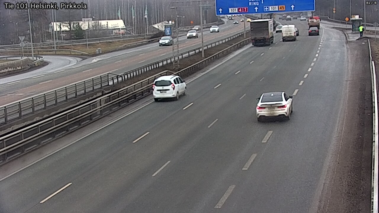 Weather Camera Image Road 101 Helsinki Pirkkola, Helsinki, Uusimaa