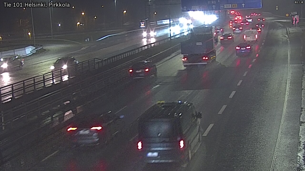 Weather Camera Image Road 101 Helsinki Pirkkola, Helsinki, Uusimaa