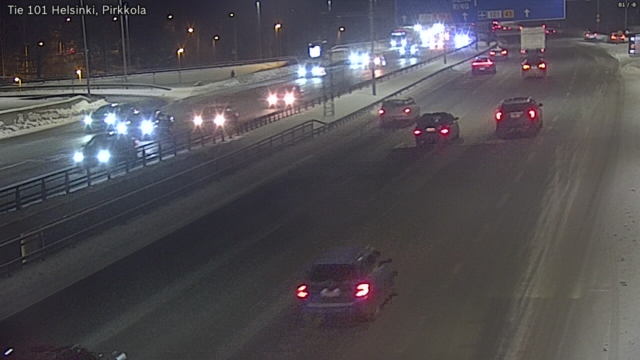 Weather Camera Image Road 101 Helsinki Pirkkola, Helsinki, Uusimaa