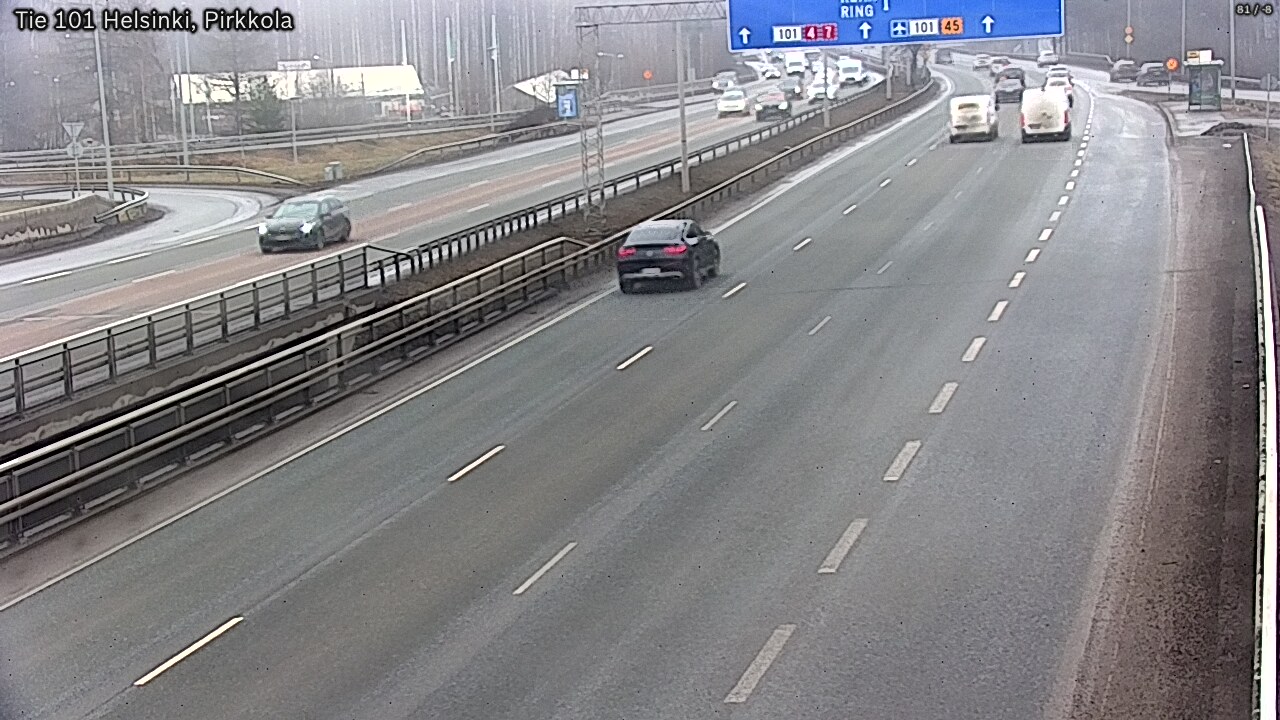 Weather Camera Image Road 101 Helsinki Pirkkola, Helsinki, Uusimaa