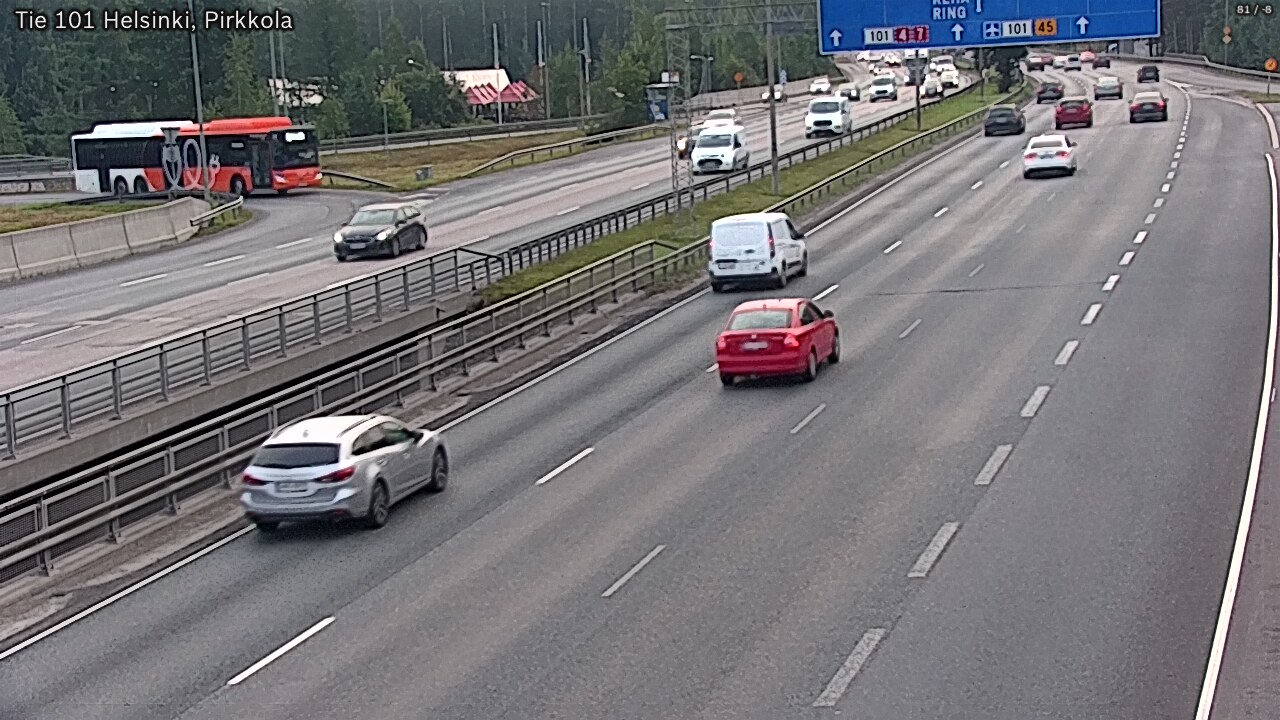 Weather Camera Image Road 101 Helsinki Pirkkola, Helsinki, Uusimaa