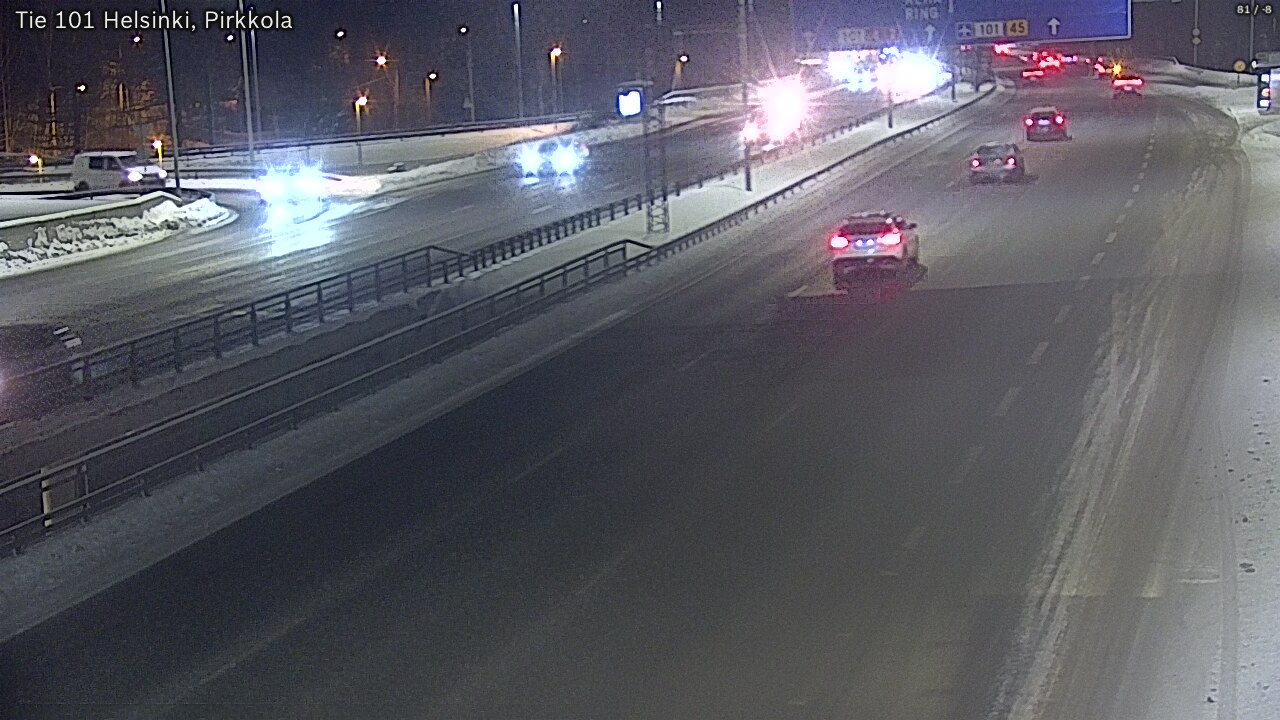 Weather Camera Image Road 101 Helsinki Pirkkola, Helsinki, Uusimaa