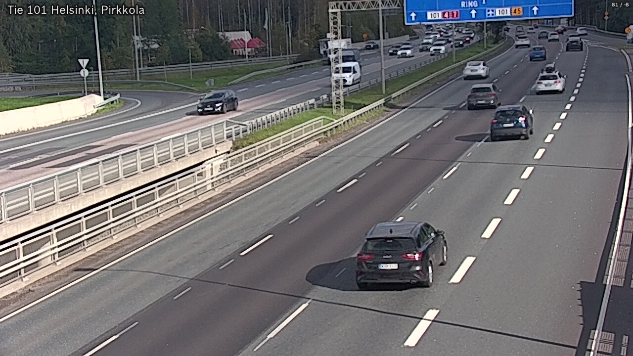 Weather Camera Image Road 101 Helsinki Pirkkola, Helsinki, Uusimaa