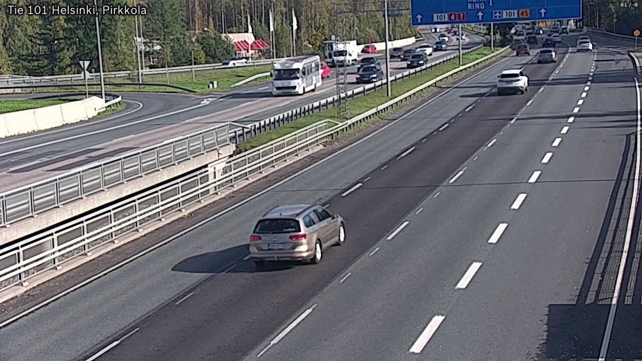 Weather Camera Image Väg 101 Helsingfors Britas, Helsinki, Uusimaa