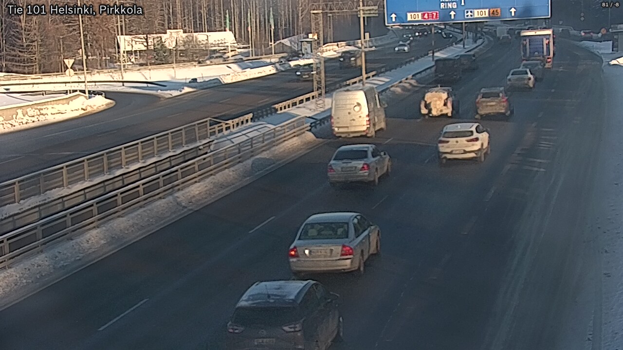 Weather Camera Image Road 101 Helsinki Pirkkola, Helsinki, Uusimaa