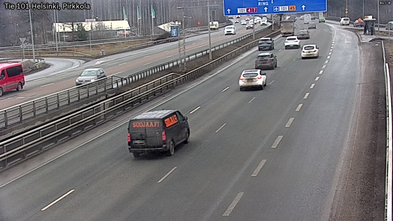 Weather Camera Image Road 101 Helsinki Pirkkola, Helsinki, Uusimaa