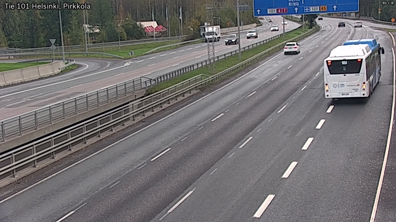Weather Camera Image Väg 101 Helsingfors Britas, Helsinki, Uusimaa