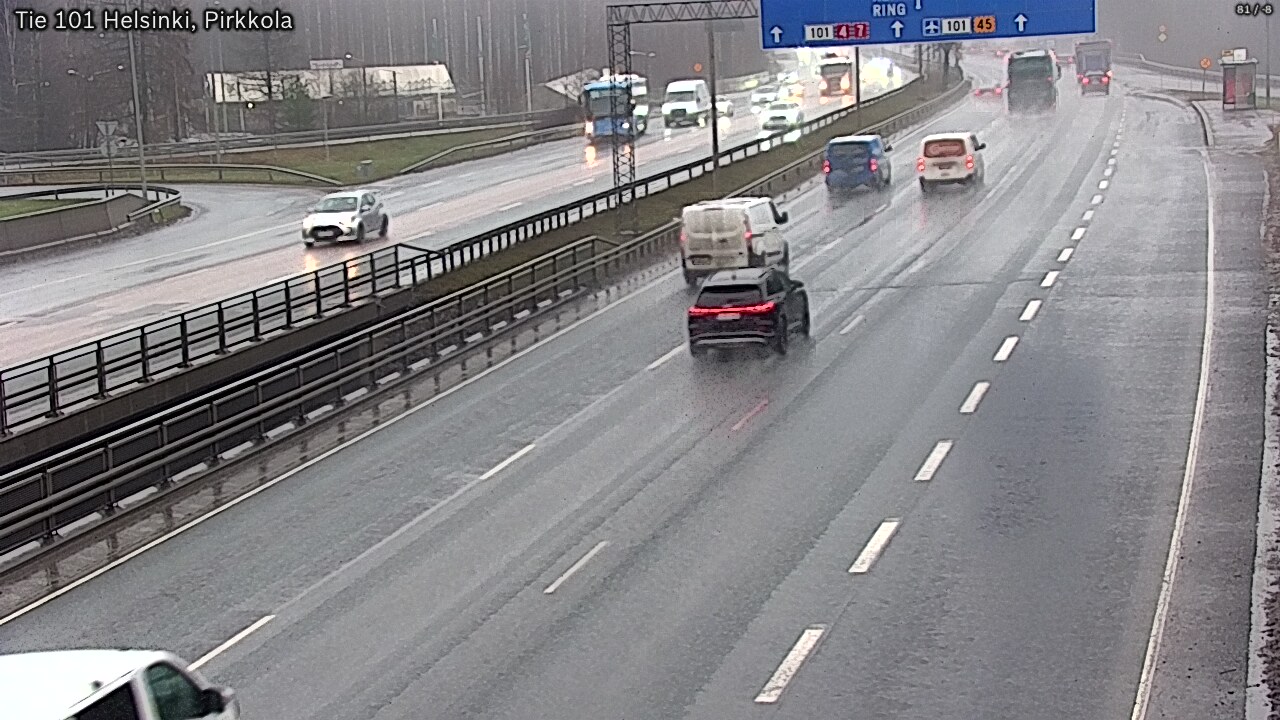 Weather Camera Image Road 101 Helsinki Pirkkola, Helsinki, Uusimaa