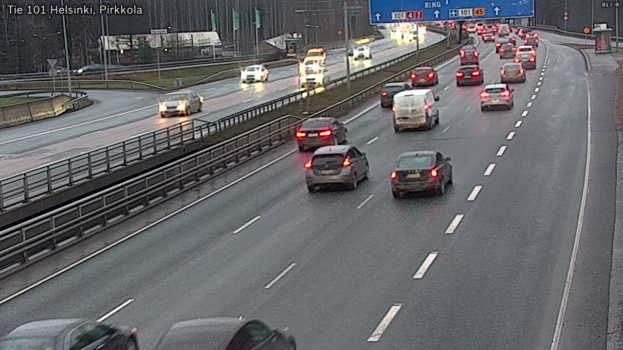 Weather Camera Image Väg 101 Helsingfors Britas, Helsinki, Uusimaa