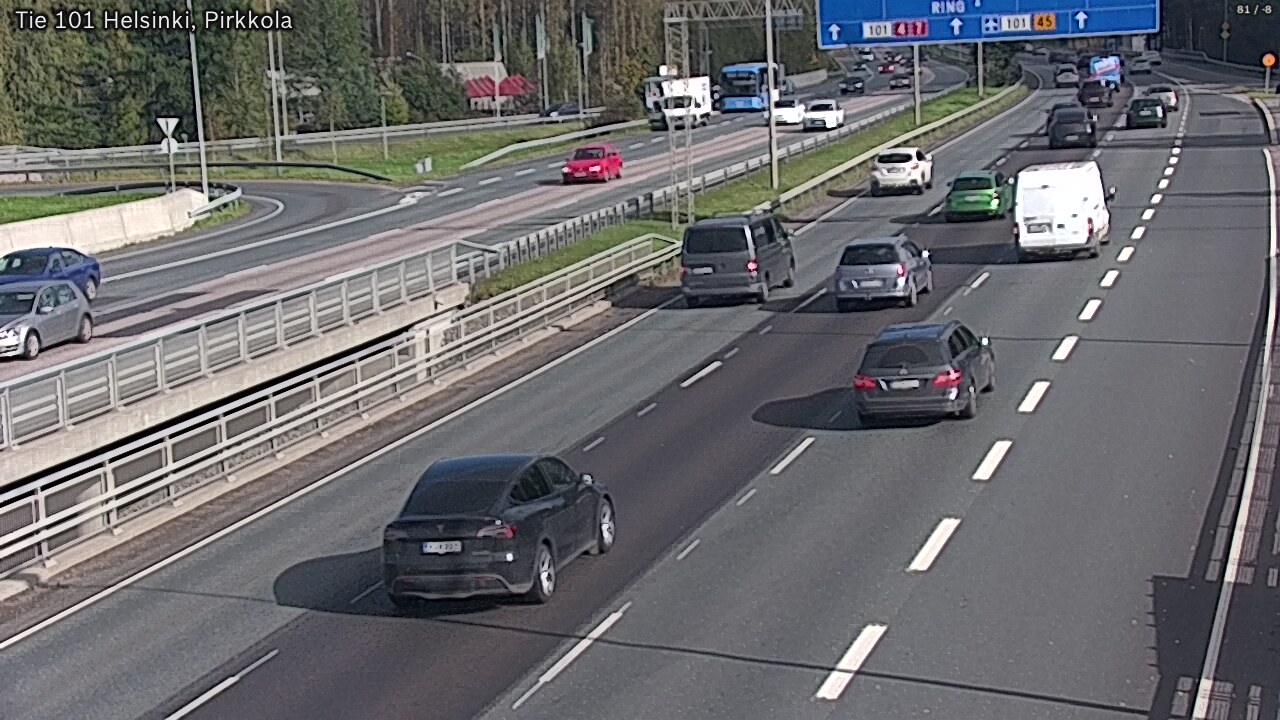 Weather Camera Image Road 101 Helsinki Pirkkola, Helsinki, Uusimaa