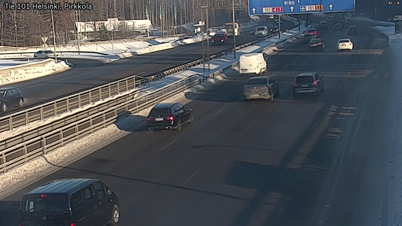Weather Camera Image Road 101 Helsinki Pirkkola, Helsinki, Uusimaa