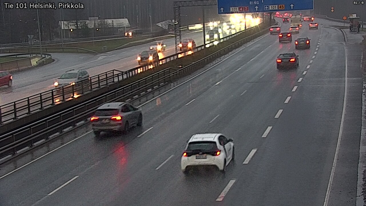 Weather Camera Image Road 101 Helsinki Pirkkola, Helsinki, Uusimaa