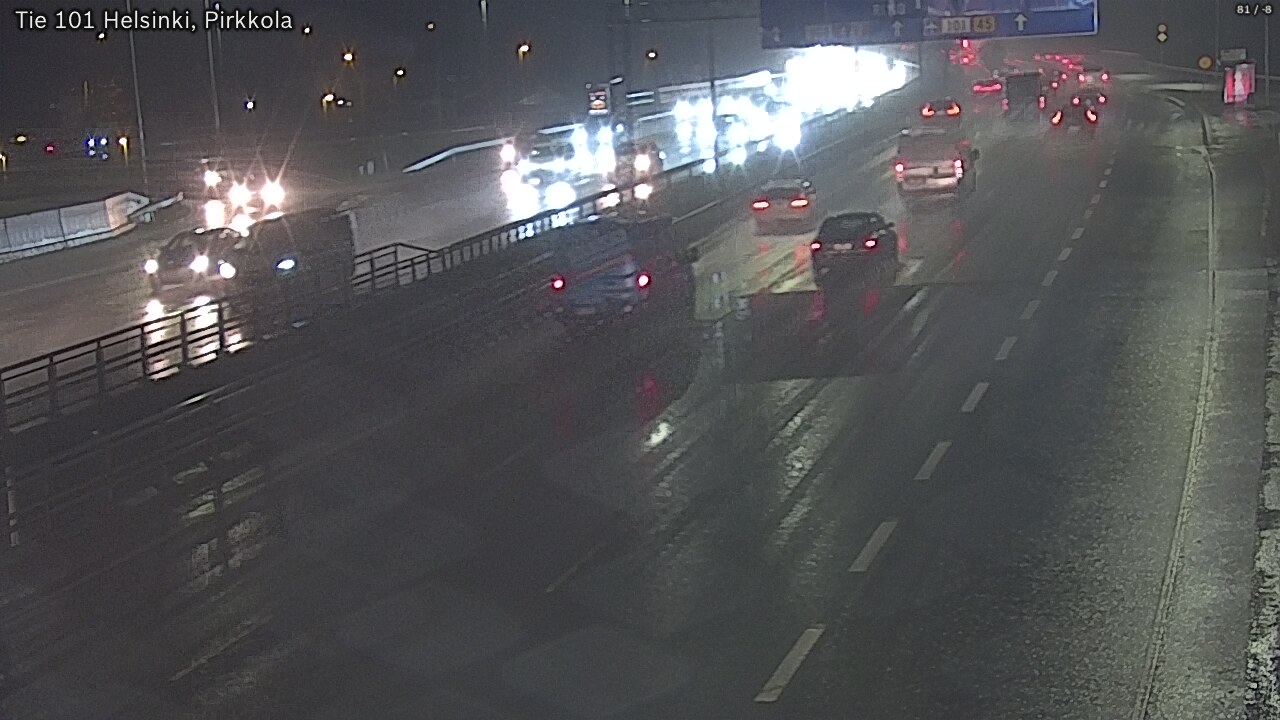 Weather Camera Image Road 101 Helsinki Pirkkola, Helsinki, Uusimaa
