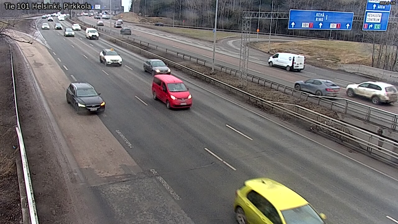 Weather Camera Image Road 101 Helsinki Pirkkola, Helsinki, Uusimaa