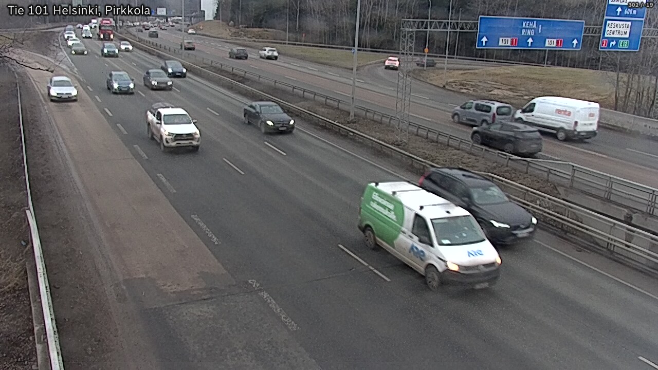 Weather Camera Image Road 101 Helsinki Pirkkola, Helsinki, Uusimaa