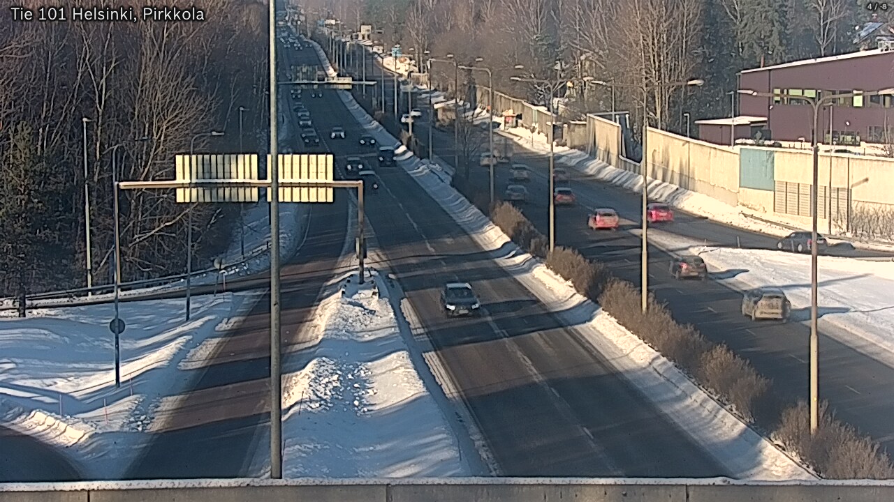 Weather Camera Image Road 101 Helsinki Pirkkola, Helsinki, Uusimaa