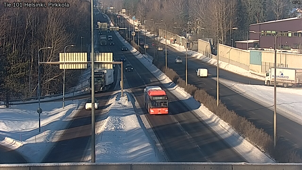 Weather Camera Image Road 101 Helsinki Pirkkola, Helsinki, Uusimaa
