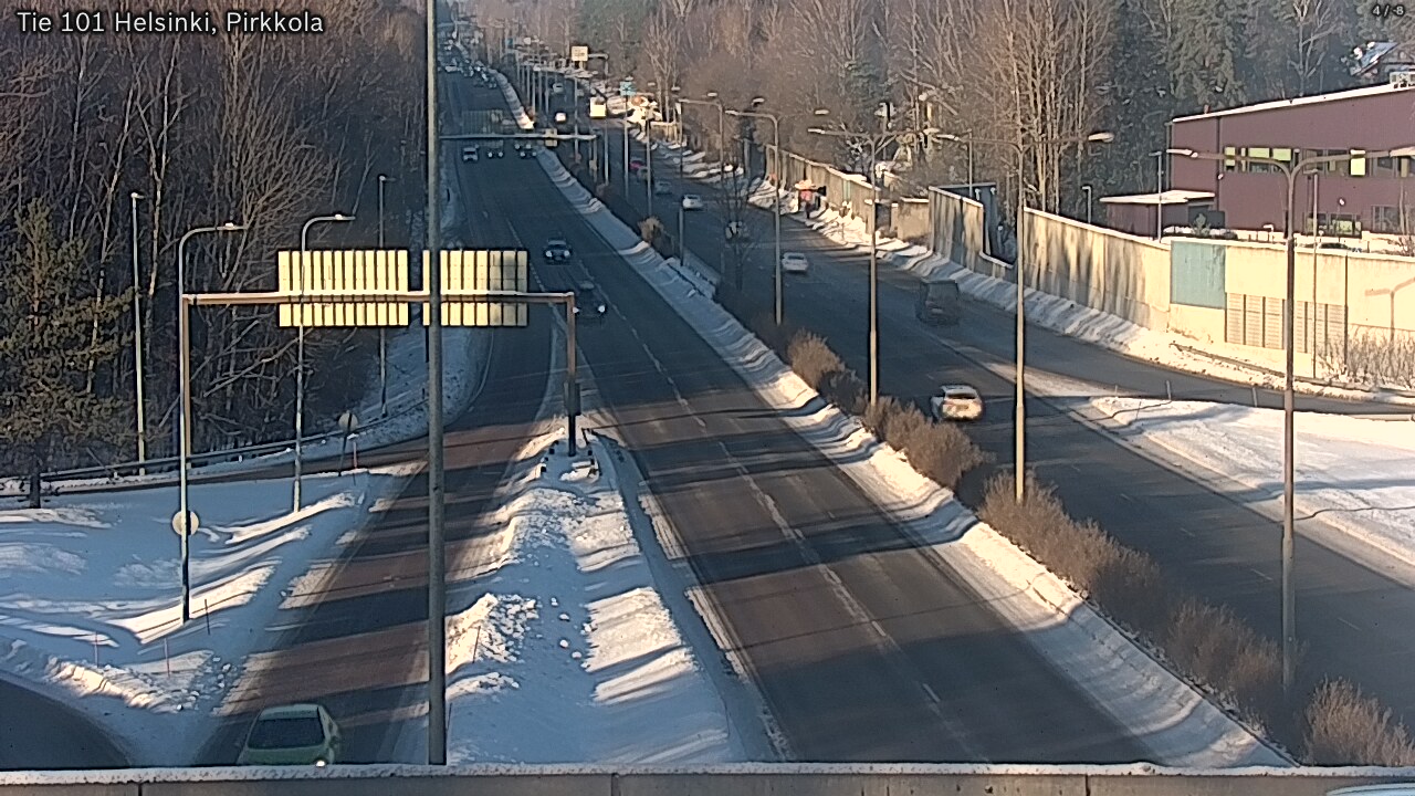 Weather Camera Image Road 101 Helsinki Pirkkola, Helsinki, Uusimaa