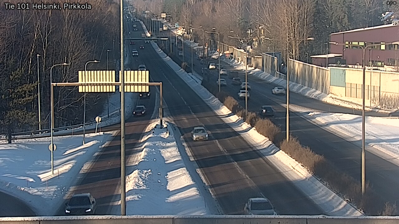 Weather Camera Image Road 101 Helsinki Pirkkola, Helsinki, Uusimaa
