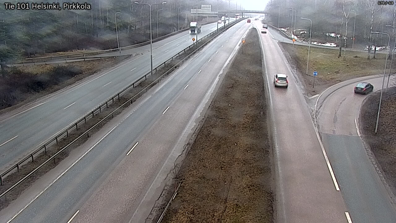 Weather Camera Image Road 101 Helsinki Pirkkola, Helsinki, Uusimaa