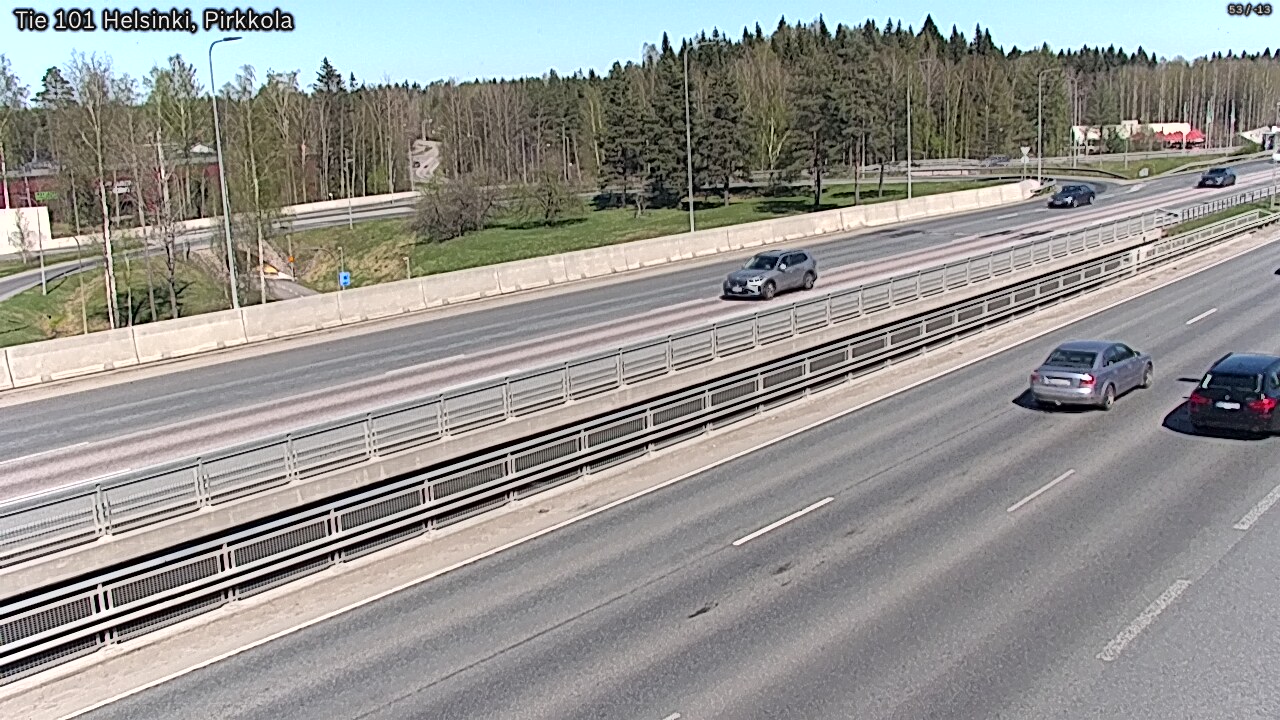 Weather Camera Image Road 101 Helsinki Pirkkola, Helsinki, Uusimaa