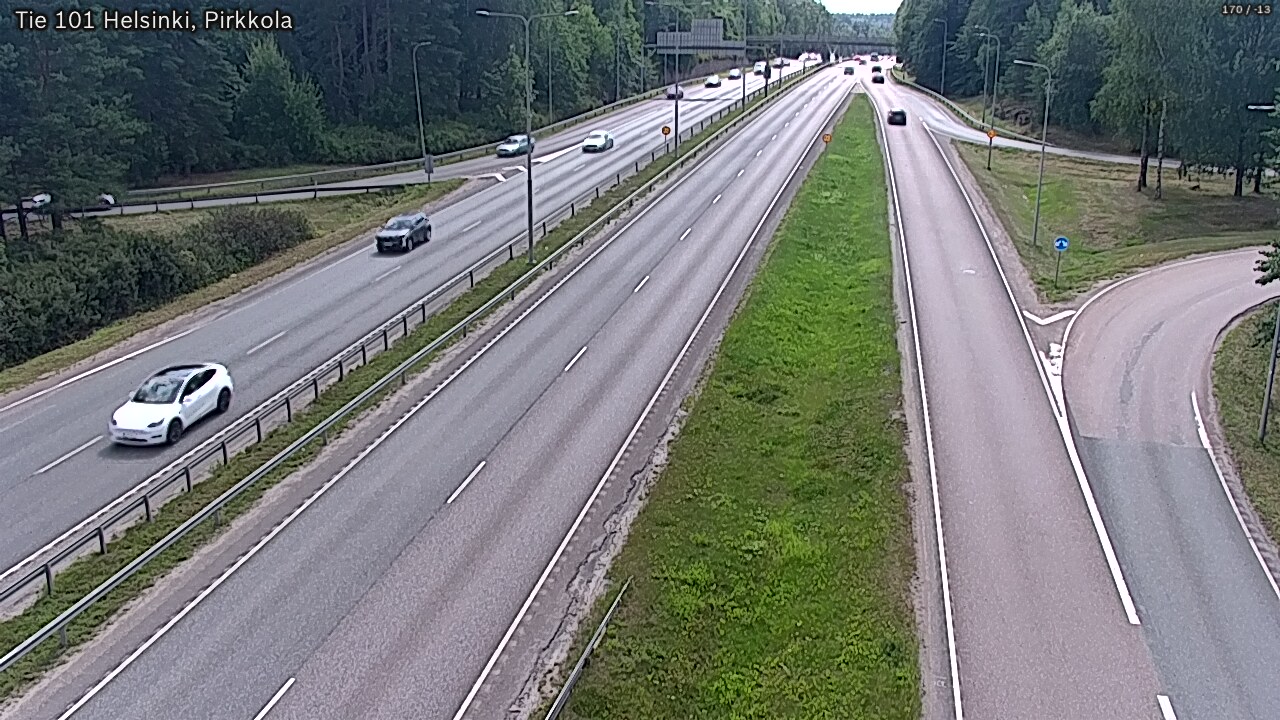 Weather Camera Image Road 101 Helsinki Pirkkola, Helsinki, Uusimaa