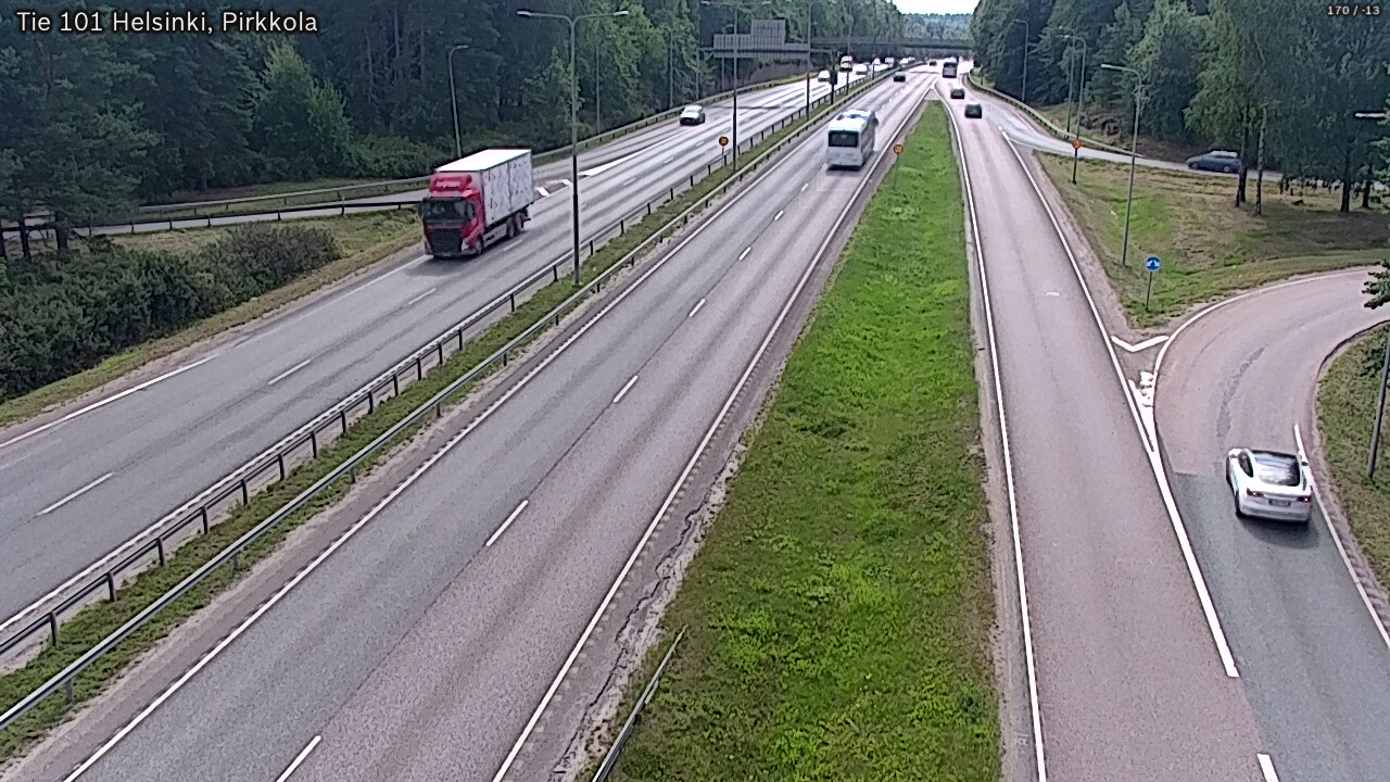 Weather Camera Image Road 101 Helsinki Pirkkola, Helsinki, Uusimaa