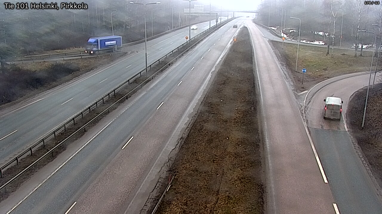 Weather Camera Image Road 101 Helsinki Pirkkola, Helsinki, Uusimaa