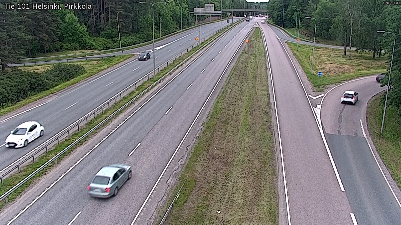 Weather Camera Image Road 101 Helsinki Pirkkola, Helsinki, Uusimaa